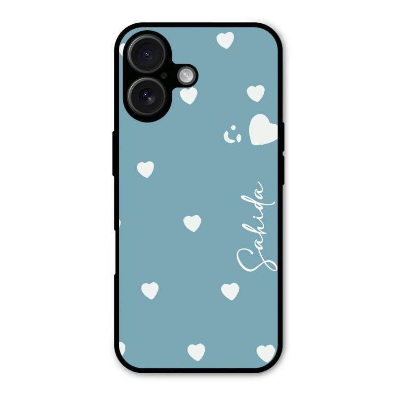 Be Loved Customized Glass Case Cover Sky Blue For iPhone 16 Plus