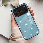 Be Loved Customized Glass Case Cover Sky Blue For iPhone 17 Pro Max