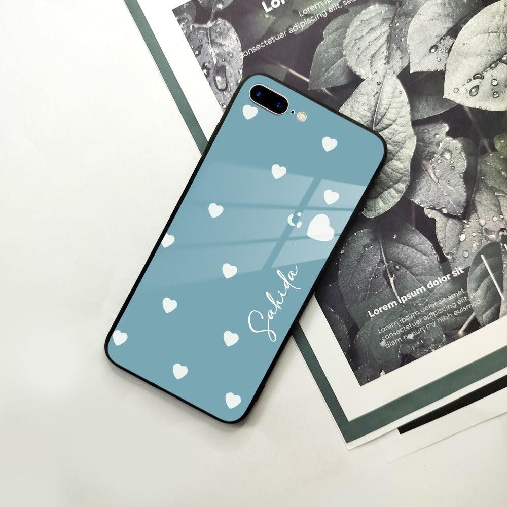 Be Loved Customized Glass Case Cover Sky Blue For iPhone