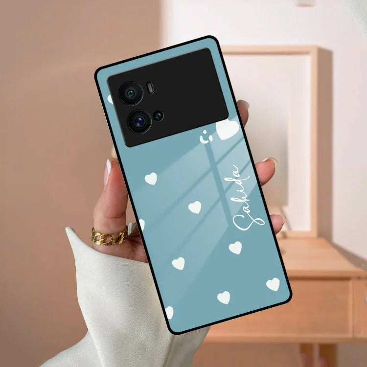 Be Loved Customized Glass Case Cover Sky Blue For iQOO - ShopOnCliQ