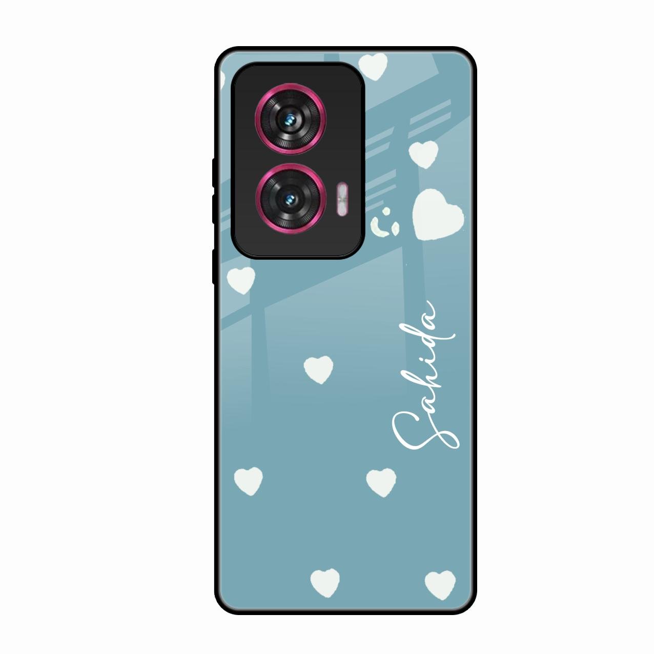 Be Loved Customized Glass Case Cover Sky Blue For Motorola Edge 50 Fusion 5G