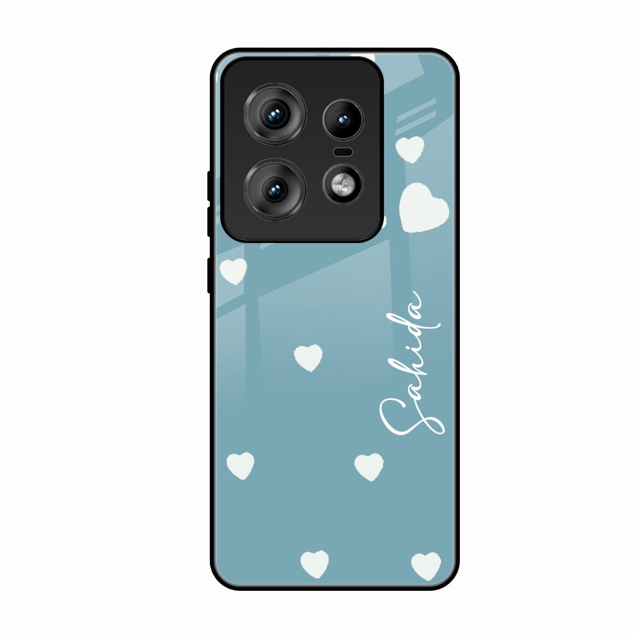 Be Loved Customized Glass Case Cover Sky Blue For Motorola Edge 50 Pro