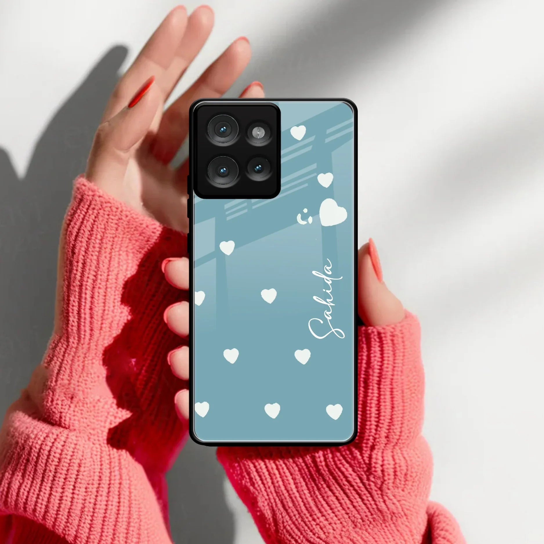Be Loved Customized Glass Case Cover Sky Blue For Motorola - ShopOnCliQ