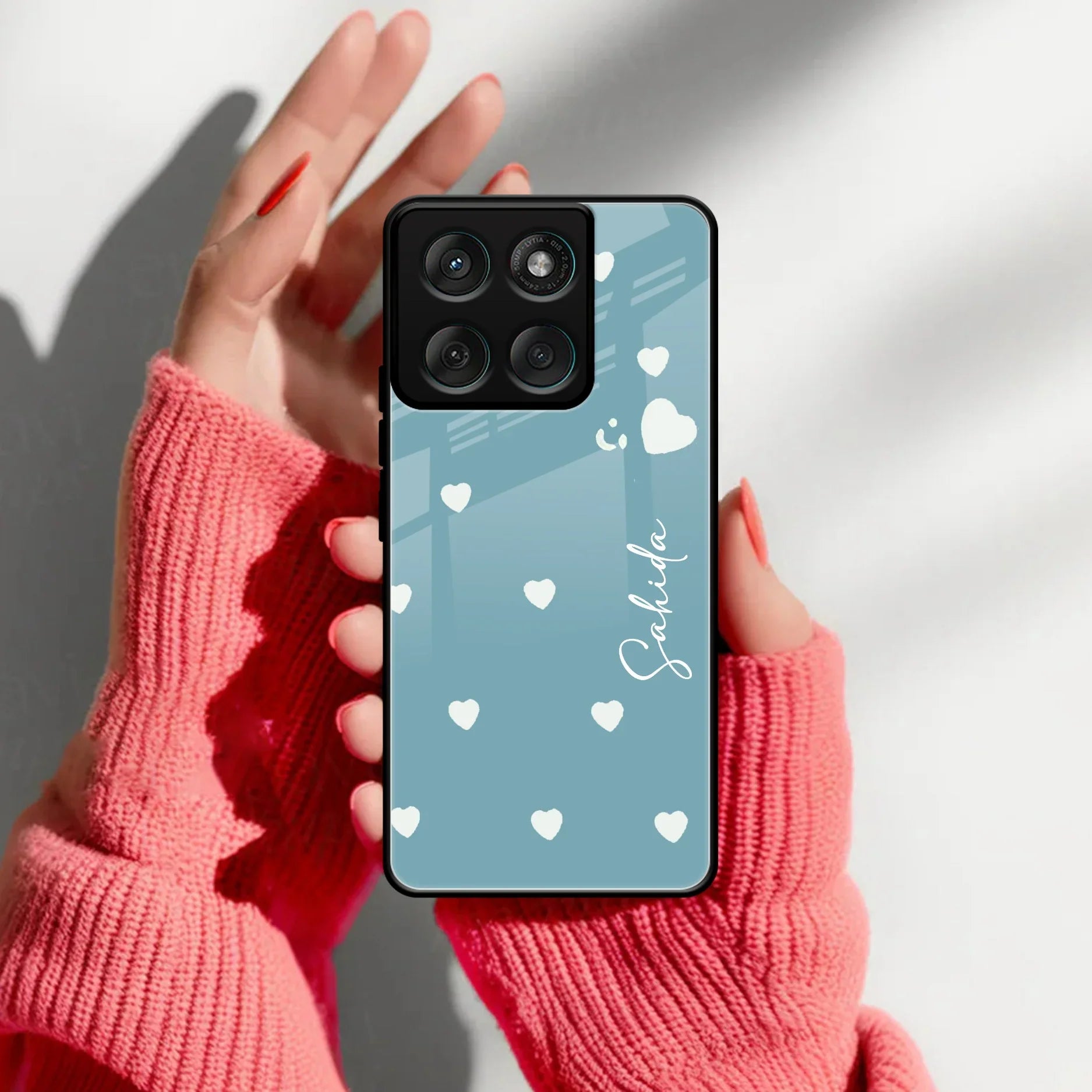 Be Loved Customized Glass Case Cover Sky Blue For Motorola - ShopOnCliQ