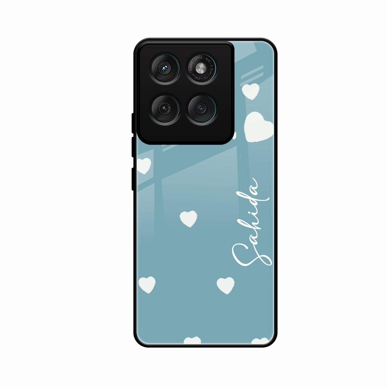 Be Loved Customized Glass Case Cover Sky Blue For Motorola G67 Power 5G