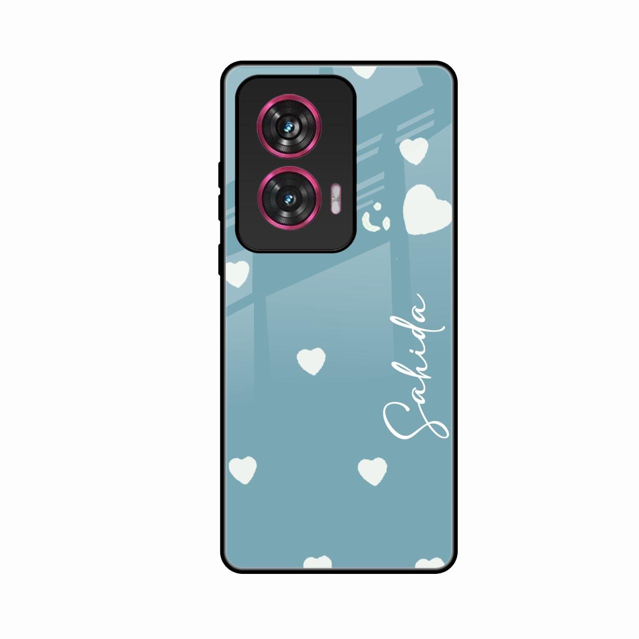 Be Loved Customized Glass Case Cover Sky Blue For Motorola G85 5G
