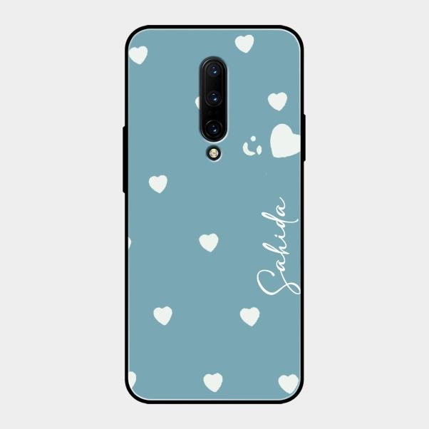 Be Loved Customized Glass Case Cover Sky Blue For Oneplus 7 Pro