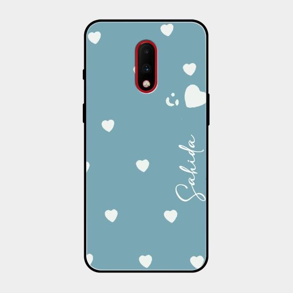 Be Loved Customized Glass Case Cover Sky Blue For Oneplus 7