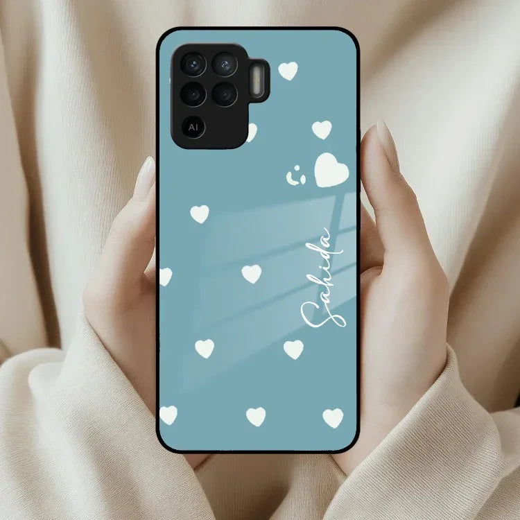 Be Loved Customized Glass Case Cover Sky Blue For Oppo - ShopOnCliQ