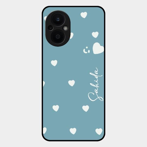 Be Loved Customized Glass Case Cover Sky Blue For Oppo F21S Pro 5G