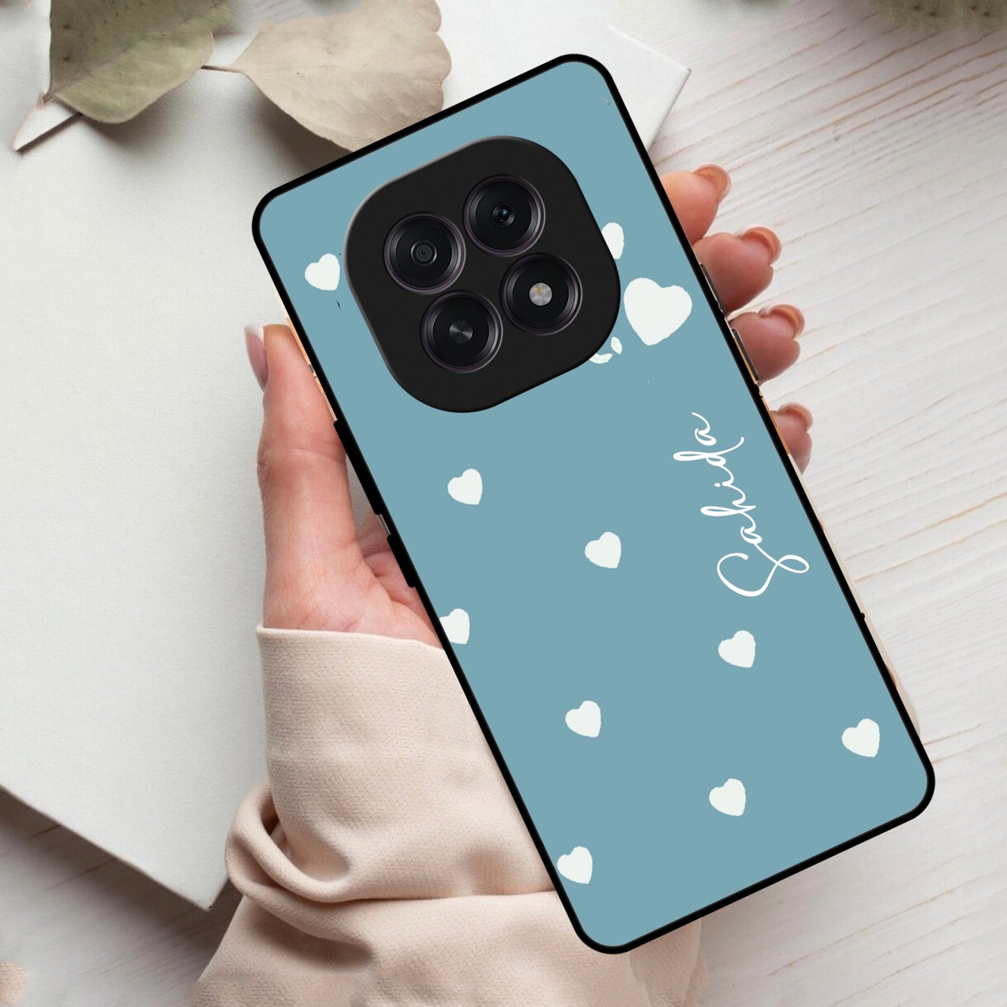 Be Loved Customized Glass Case Cover Sky Blue For Oppo