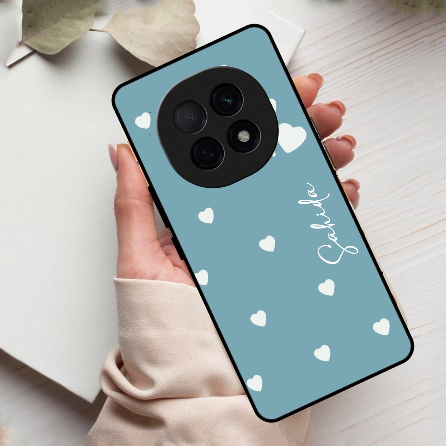 Be Loved Customized Glass Case Cover Sky Blue For Oppo