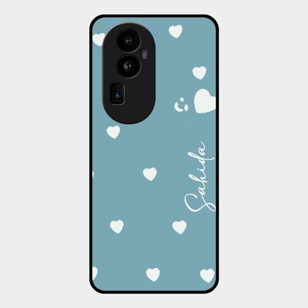 Be Loved Customized Glass Case Cover Sky Blue For Oppo Reno 10 Pro Plus 5G