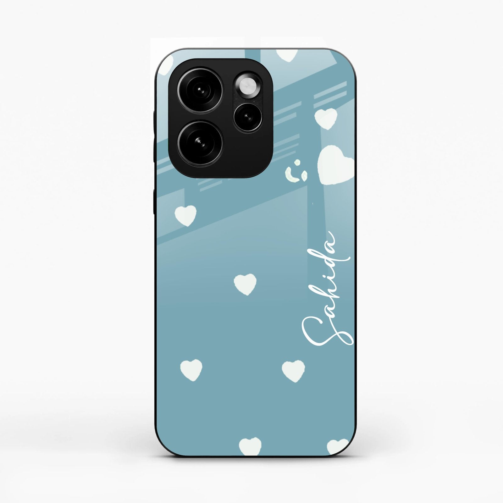 Be Loved Customized Glass Case Cover Sky Blue For Oppo Reno 15C 5G