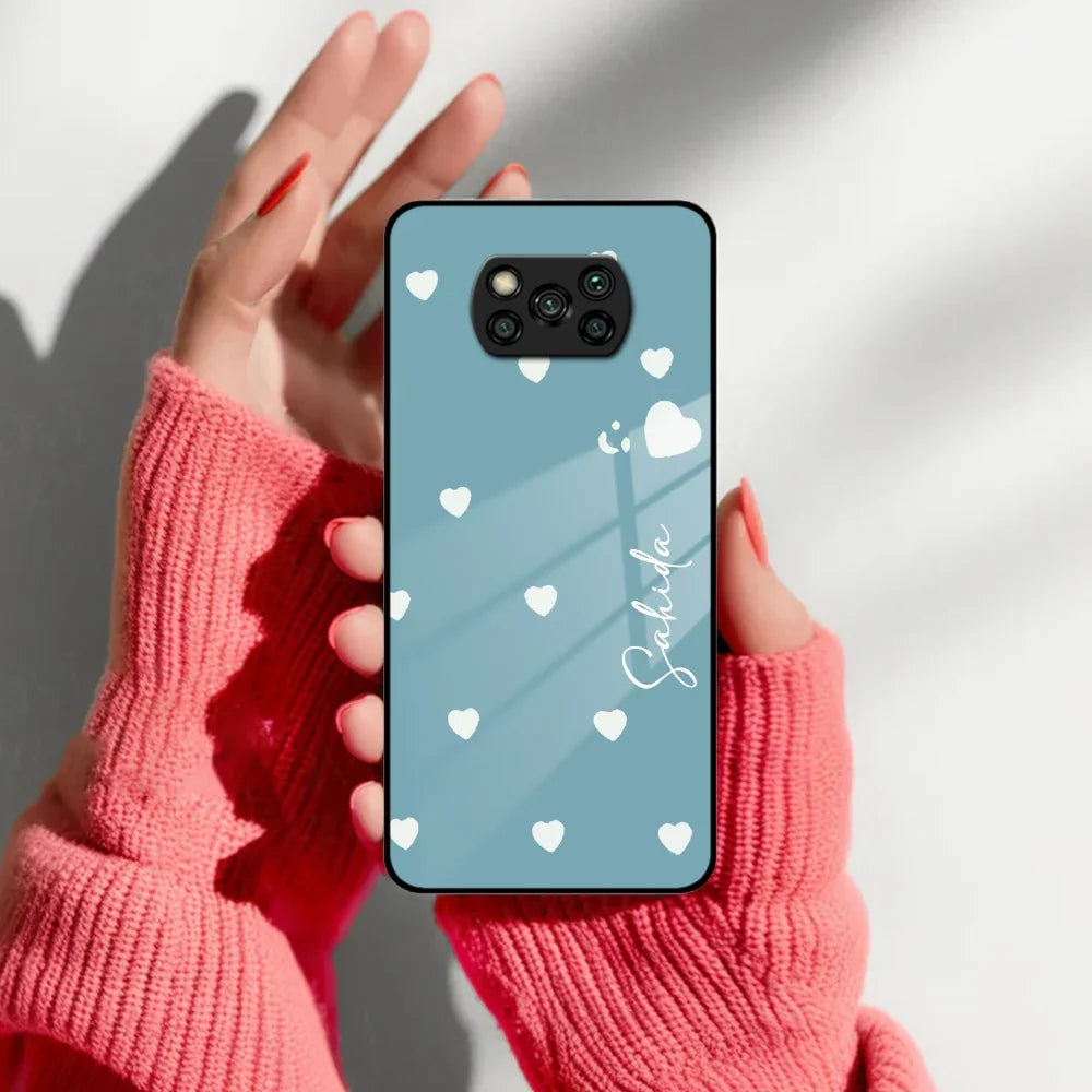 Be Loved Customized Glass Case Cover Sky Blue For Poco - ShopOnCliQ