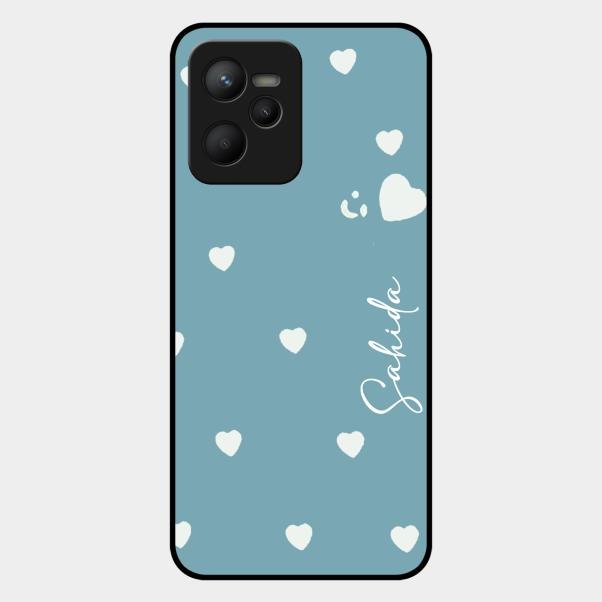 Be Loved Customized Glass Case Cover Sky Blue For Realme C35