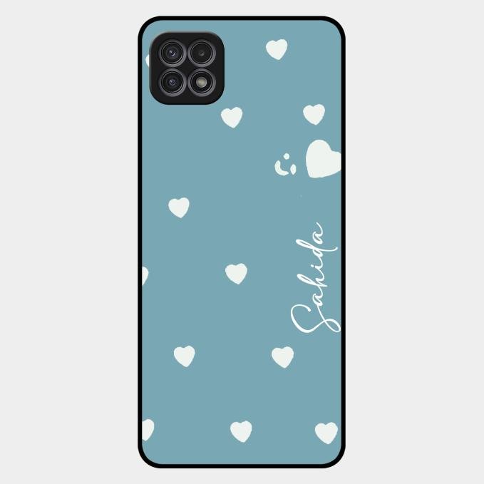 Be Loved Customized Glass Case Cover Sky Blue For Samsung Galaxy F42 5G