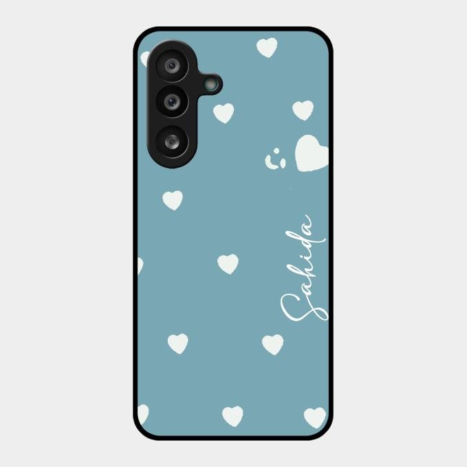 Be Loved Customized Glass Case Cover Sky Blue For Samsung Galaxy F55 5G