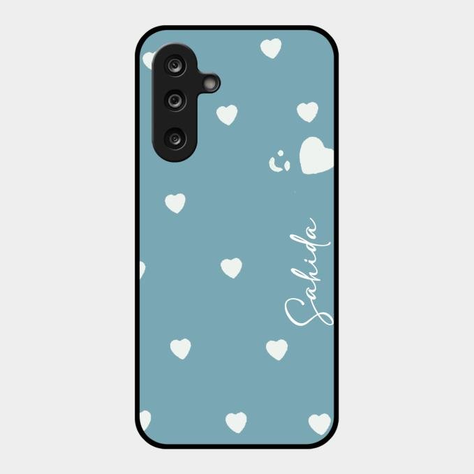 Be Loved Customized Glass Case Cover Sky Blue For Samsung Galaxy M36 5G