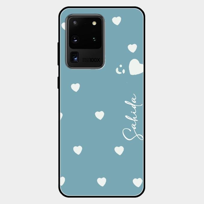 Be Loved Customized Glass Case Cover Sky Blue For Samsung Galaxy S20 Ultra