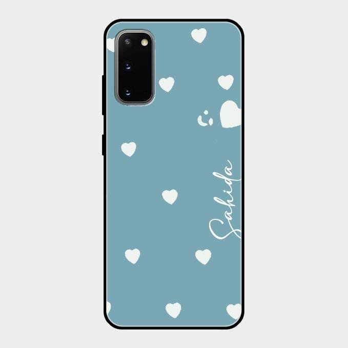 Be Loved Customized Glass Case Cover Sky Blue For Samsung Galaxy S20