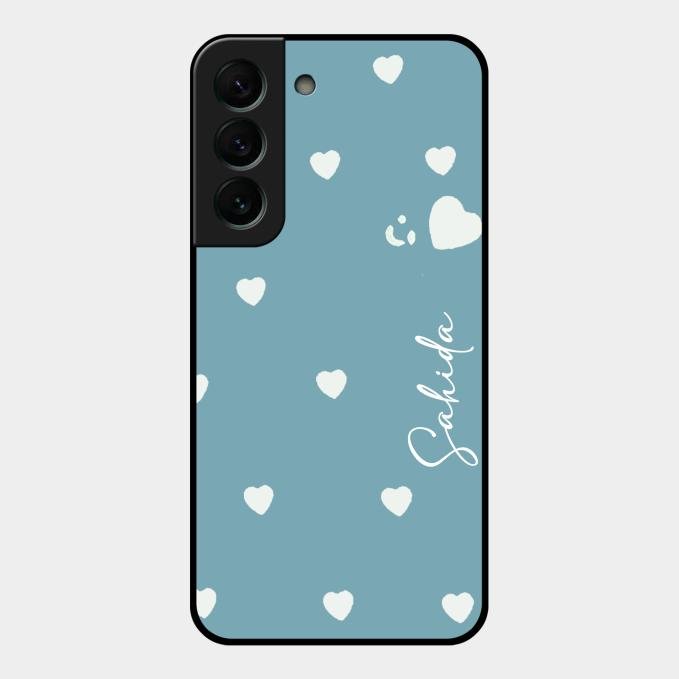 Be Loved Customized Glass Case Cover Sky Blue For Samsung Galaxy S22 Plus 5G