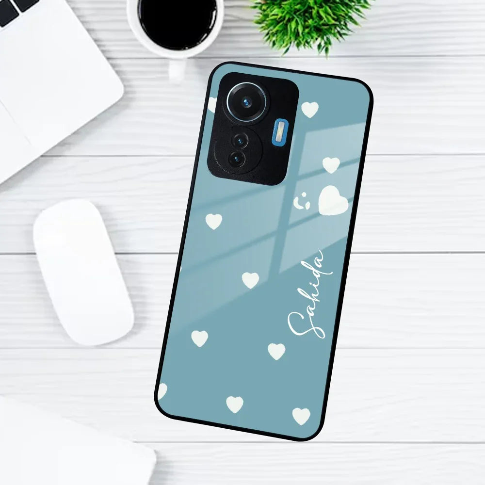 Be Loved Customized Glass Case Cover Sky Blue For Vivo - ShopOnCliQ