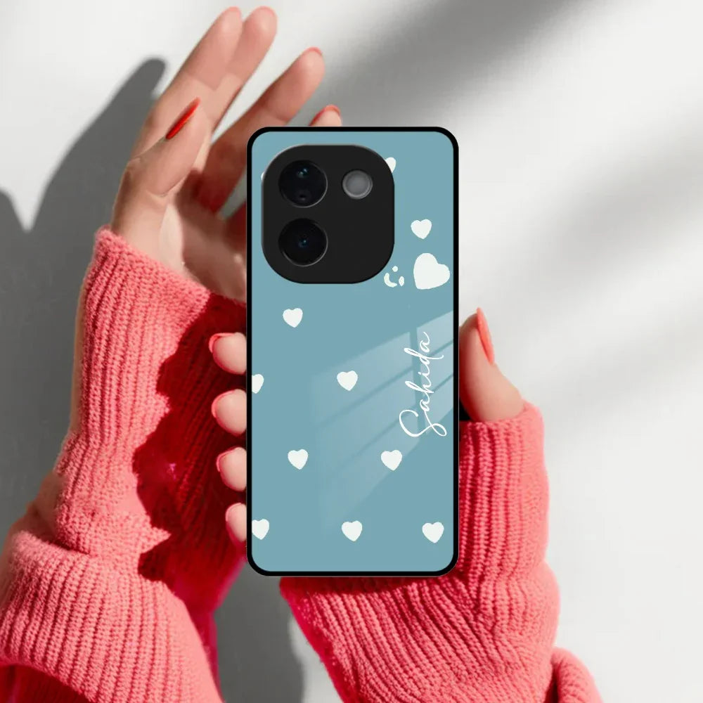 Be Loved Customized Glass Case Cover Sky Blue For Vivo - ShopOnCliQ