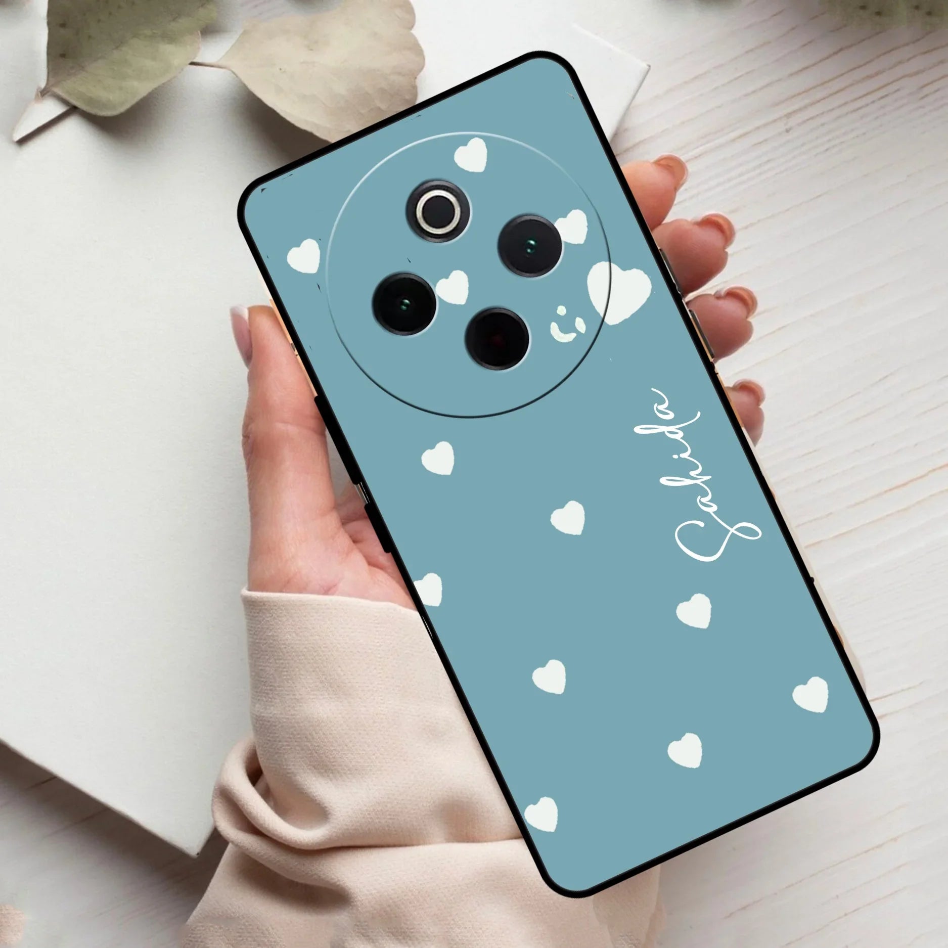 Be Loved Customized Glass Case Cover Sky Blue For Vivo - ShopOnCliQ