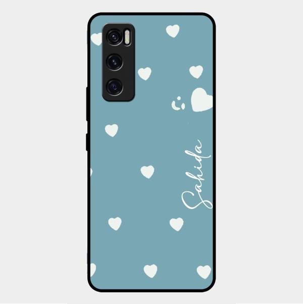 Be Loved Customized Glass Case Cover Sky Blue For Vivo V20 Se