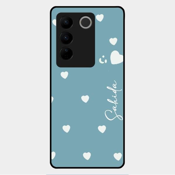 Be Loved Customized Glass Case Cover Sky Blue For Vivo V27 Pro 5G
