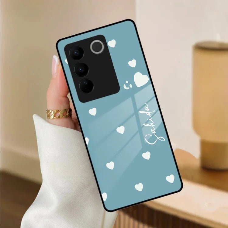 Be Loved Customized Glass Case Cover Sky Blue For Vivo - ShopOnCliQ