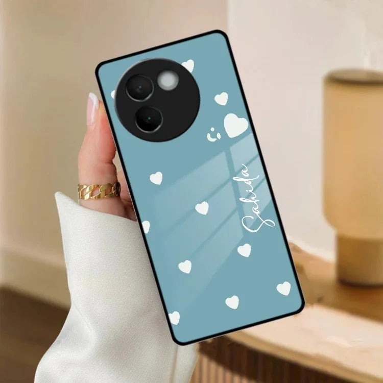 Be Loved Customized Glass Case Cover Sky Blue For Vivo - ShopOnCliQ