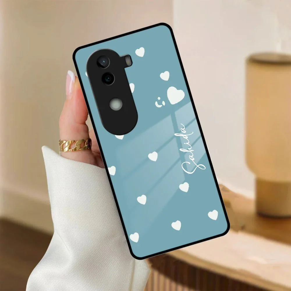 Be Loved Customized Glass Case Cover Sky Blue For iQOO - ShopOnCliQ