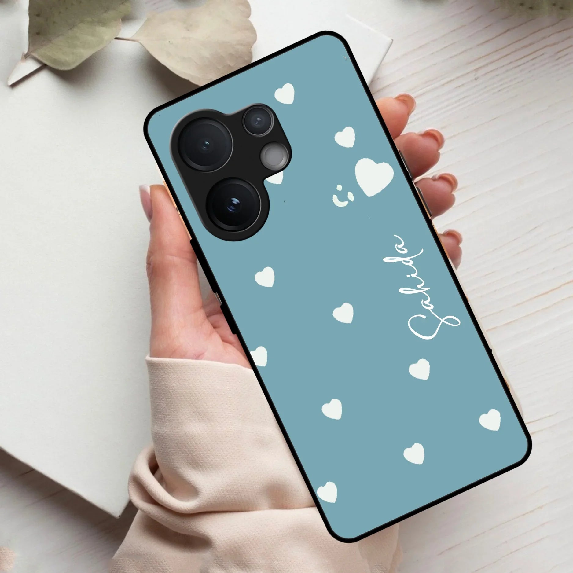 Be Loved Customized Glass Case Cover Sky Blue For Vivo - ShopOnCliQ