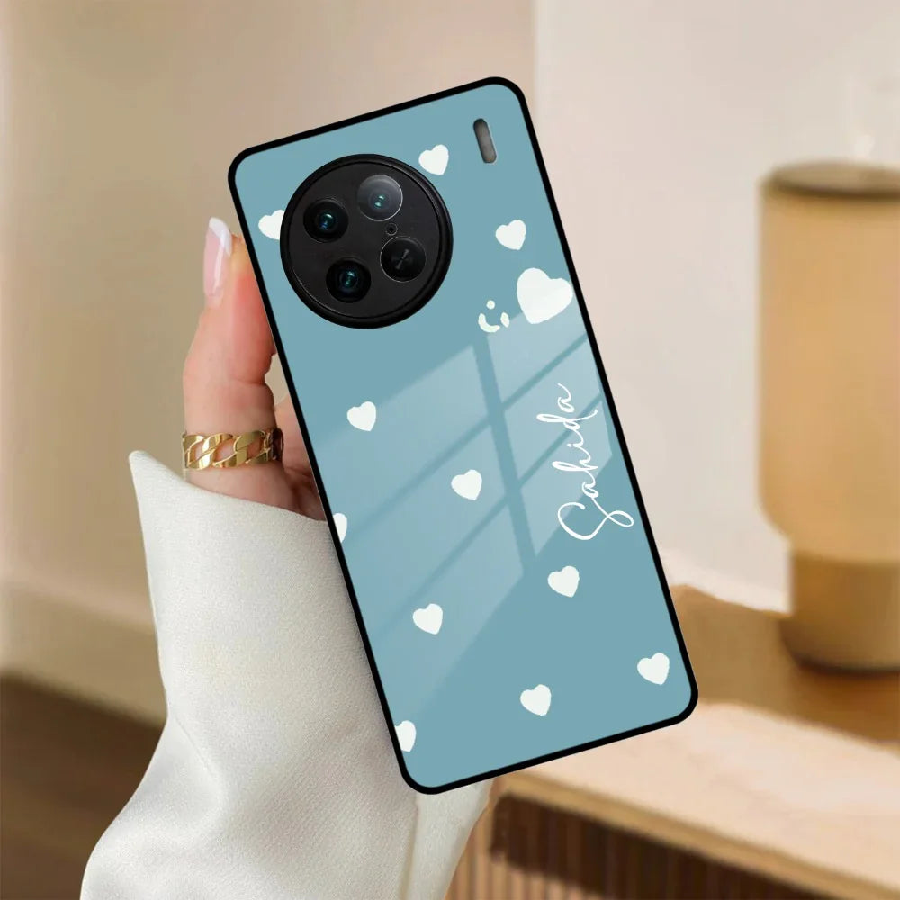 Be Loved Customized Glass Case Cover Sky Blue For Vivo - ShopOnCliQ