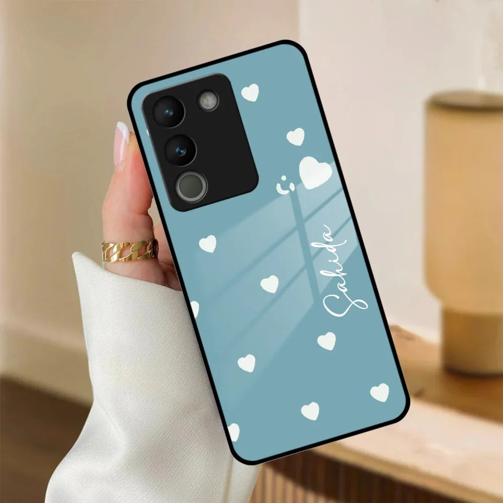 Be Loved Customized Glass Case Cover Sky Blue For Vivo - ShopOnCliQ