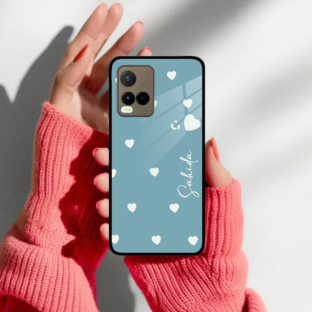 Be Loved Customized Glass Case Cover Sky Blue For Vivo - ShopOnCliQ