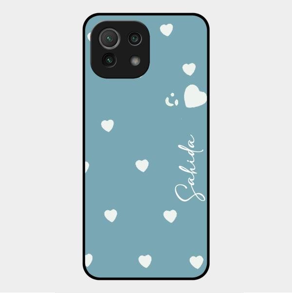 Be Loved Customized Glass Case Cover Sky Blue For Xiaomi Mi 11 Lite