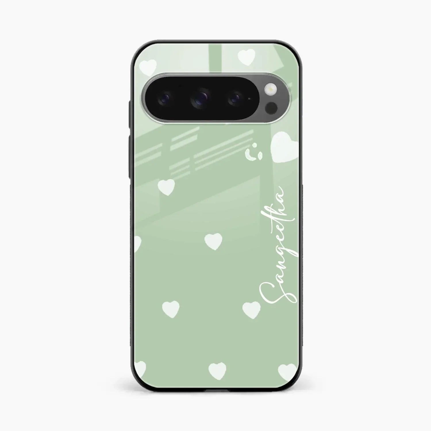 Be Loved Glossy Customised Metal Case Cover Mint Green For Google Pixel 10 Pro