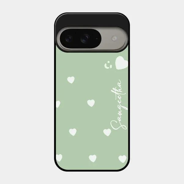 Be Loved Glossy Customised Metal Case Cover Mint Green For Google Pixel 9 5G