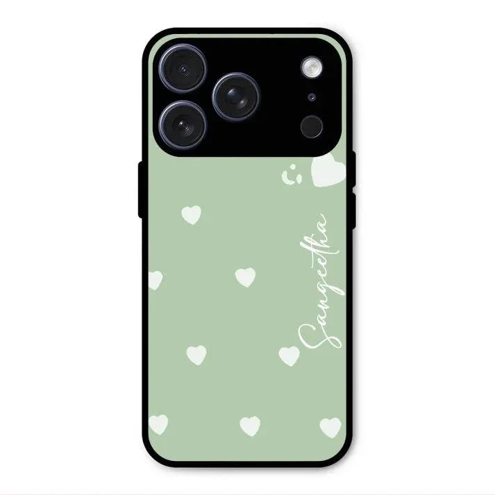 Be Loved Glossy Customised Metal Case Cover Mint Green For iPhone 17 Pro Max