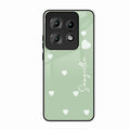 Be Loved Glossy Customised Metal Case Cover Mint Green For Motorola Edge 50 Pro