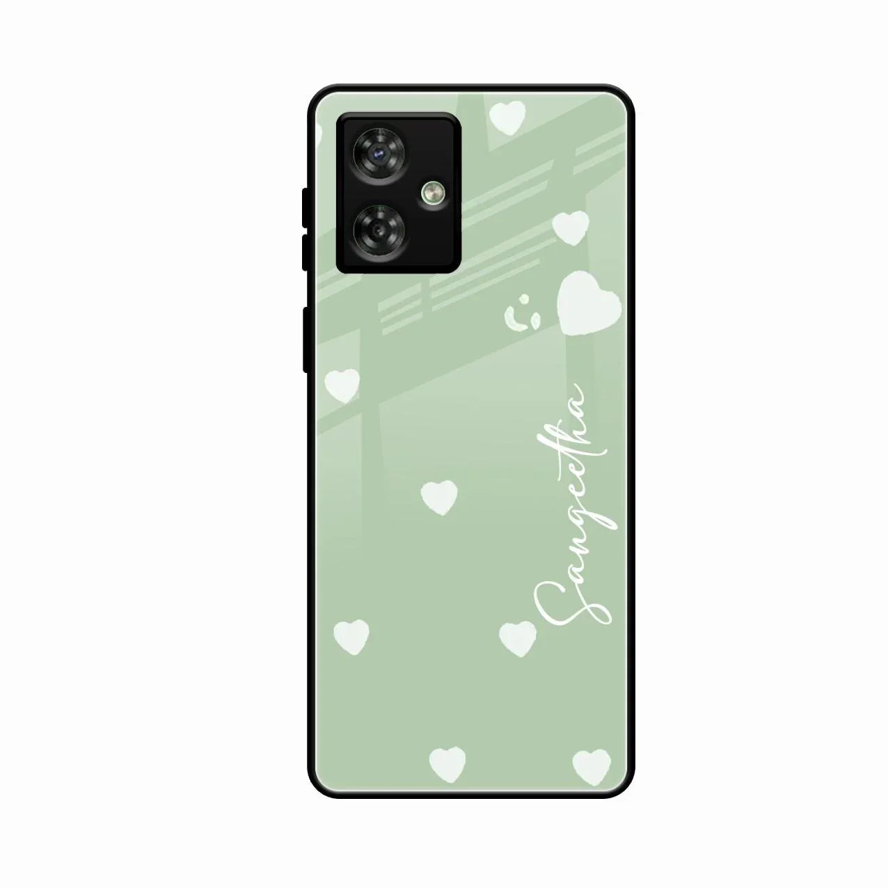 Be Loved Glossy Customised Metal Case Cover Mint Green For Motorola G54 5G