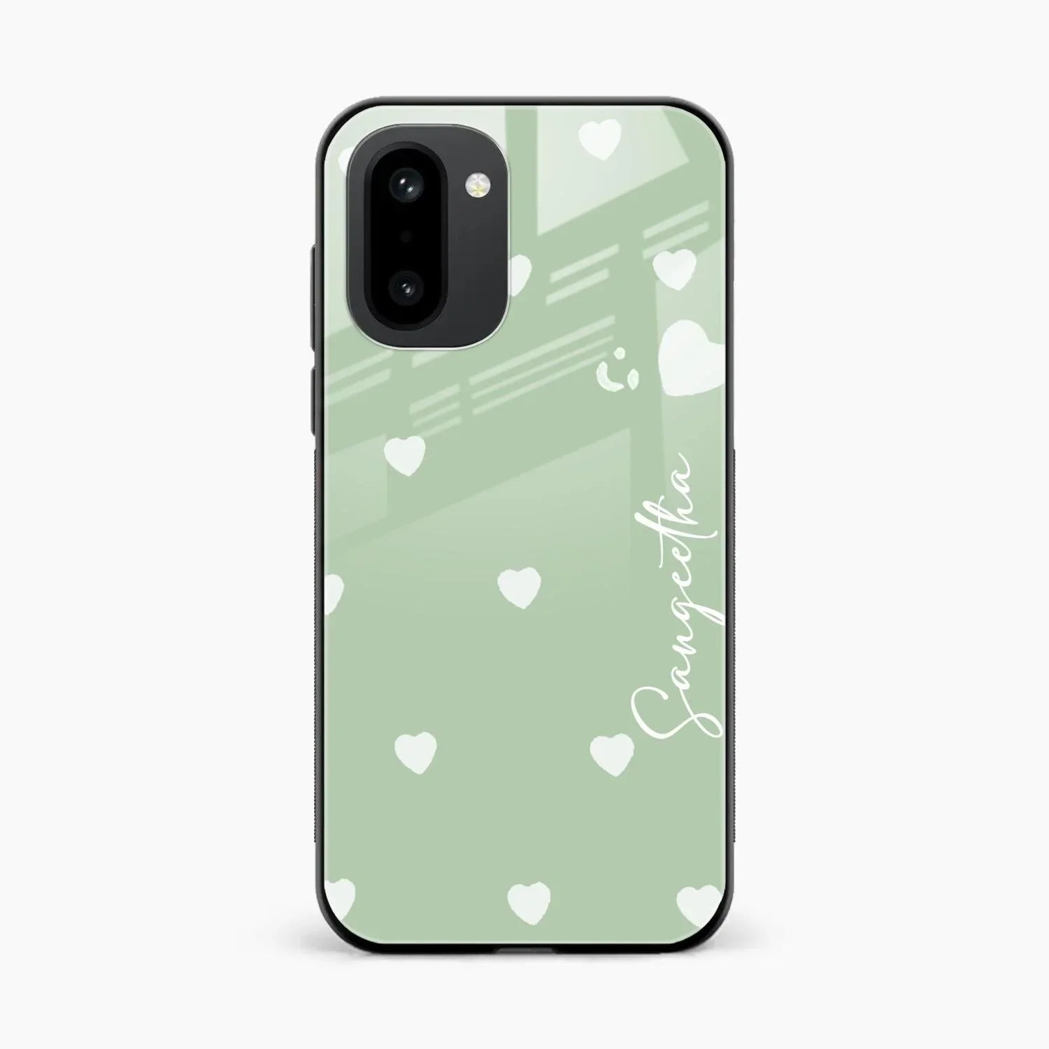Be Loved Glossy Customised Metal Case Cover Mint Green For OnePlus 15R 5G