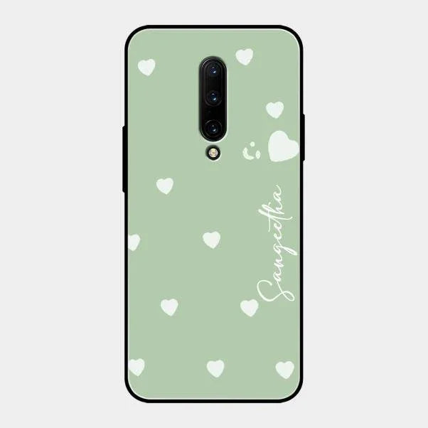 Be Loved Glossy Customised Metal Case Cover Mint Green For Oneplus 7 Pro