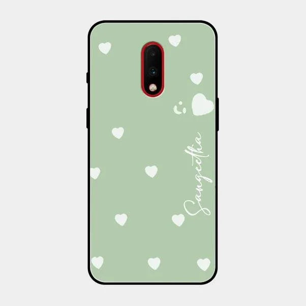 Be Loved Glossy Customised Metal Case Cover Mint Green For Oneplus 7