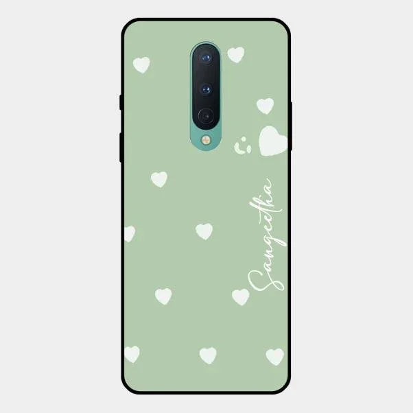 Be Loved Glossy Customised Metal Case Cover Mint Green For Oneplus 8