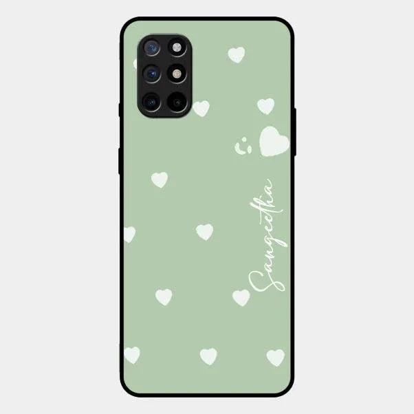 Be Loved Glossy Customised Metal Case Cover Mint Green For Oneplus 8T