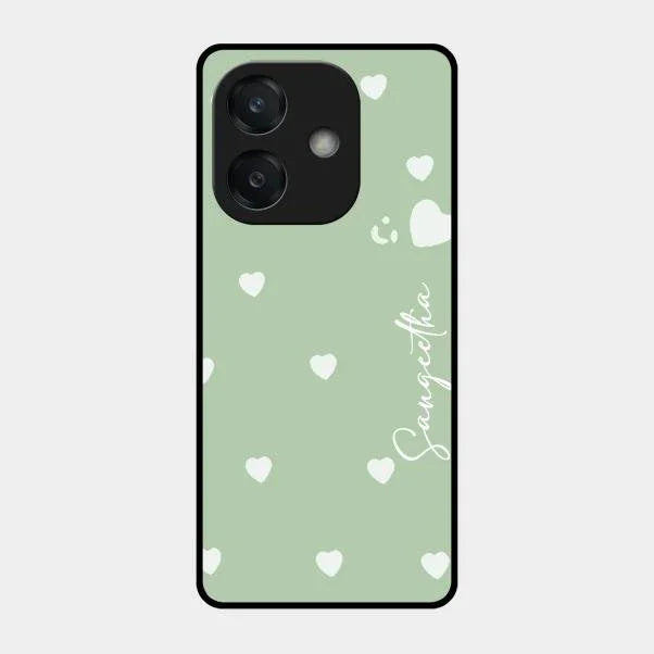 Be Loved Glossy Customised Metal Case Cover Mint Green For Oppo A3X 5G